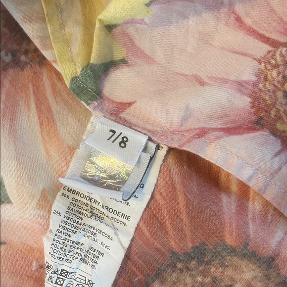 Dolce & Gabbana White and Multicolor Floral Kids Dress - Picture 5 of 6